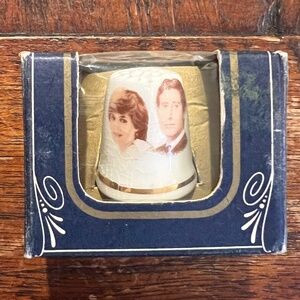 Vintage Prince Charles & Lady Diana Spencer Fine Bone China Wedding Thimble